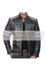 III-Fashions Mens Copper Rub Off Vintage Classic Distressed Brown Motorcycle Biker Rider Leather Jacket